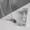 Acier inoxydable Cube verre crémation bijoux porte-cendres collier commémoratif pendentif funéraire