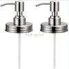 Stainless Steel Mason Jars Lid Leak Proof Soap Dispenser No Transparent Bottle Press Pump Head Wholesale