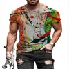 Camisetas Masculinas Plus Tees Pólos Art Graffiti T-Shirt Men Retro Fashion Print T-Shirt Streetwear Sports Muscle Tees Tops Summ265h