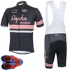 Lato Rapha Team Męskie Krótki Rękaw Jervey Koszulki BIB Szorty Zestaw Wyścigi Stroje rowerowe Outdoor Sports Uniform Ropa Ciclismo S21040609