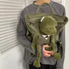 Men039s Trendy Cool Graffiti Canvas Backpack Man Original Street Fashion Frog Doll School Bag Unisex Casual9996302