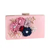 Flower Clutch Bag Handmade Wedding Bridal Clutch Purse Luxury Handbags Women Bags Designer PU Leather Shoulder Bag ZD1357