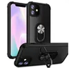 車のCDメタルフィンガーリングブラケットケースiPhone 13 12 PRO MAX MINI 11 XR XS MAX x 7 6アクリルTPU耐衝撃防御力ハイブリッドホルダーカバー