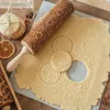 Damasco grabado en relieve rodaje patrón helado galletas de cocción de madera herramienta de galleta herramienta fondant pastel grabado roller flor wisteria 210401