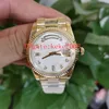 BPF Wristwatches men watches 128238 36mm Yellow gold Diamond mother of pearl Dial Stainless Steel 316L 2813 Movement Automatic mec297T