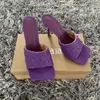 Zomer vrouwen sandaal vierkante teen schoen dames hak muilezels sexy dunne hoge hakken sandalen slippers vrouwelijke mode vrouw schoenen 9cm