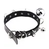 Gothic Leine Bell Pin Schnalle verstellbare Halsband Halskette Frauen Nachtclub Leder Kragen Halsketten Modeschmuck wird und sandig