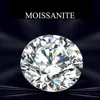 Szjinao حقيقي 100٪ فضفاض الأحجار الكريمة مويسانيت الماس 1.0ct 6.5mm d اللون vvs1 حجر جولة للحلقة المجوهرات مع شهادة جراة
