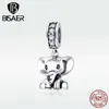 Autentyczne 925 Sterling Elephant Beads Charms Fit Bisaer Bransoletki Srebrny 925 Biżuteria ECC1338