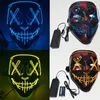 Halloween Mask LED Light Up Funny Masks The Purge Election Year Great Festival Cosplay Costume Supplies Party Masked sea send T9I001349