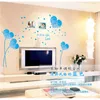 Bleu amour herbe vert peut enlever mur coller une chambre un salon TV réglage stickers muraux 210420