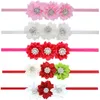 Rhinestone Poligonal Flowers Criança Hairband Handmade Floral Bebê Elástico Headband Infantil Headwear Party Decoração