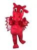 Halloween vermelho dragões dinossauros mascote trajes top qualidade caráter dos desenhos animados roupas adultos tamanho Natal carnaval festa de aniversário outdoor outfit