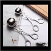 Kitchen, Dining Bar Home Garden Drop Delivery 2021 50Pcs Kitchen Stainless Steel & Poultry Diy Fish Meat Ball Maker Meatball Mold Tools Sn192