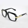 607 Occhiali da vista classici Occhiali con montatura nera Lenti trasparenti Montature per occhiali da sole vintage Protezione UV400 Occhiali unisex con scatola