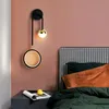 Duvar lambaları Nordic LED Dimmabable Lamba Döner abajur Modern Yaratıcı Fuaye Yatak Odası Başucu Koridoru İç Dekor Monte Işıklar