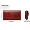 Portafoglio Donne Donne Long Clutch Borsa Guida pelle RFID RFID Bloccante PUNSIONE ID BUSINE BUSINESS PACCHE