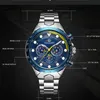 Automatyczne samookrywanie męskie modne zegarki biznesowe Business Mechaniczne zegarki ze stali nierdzewnej zegarki na rękę