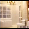Aessorie Bath Hem GardenPeva Vattentät 3 färger transparent badrum gardin hög kvalitet 3d dusch gardiner dropp leverans 2021 mq9n4