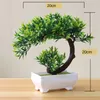 Sztuczne rośliny donite bonsai zielone małe drzewo fałszywe kwiaty ozdoby do ogrodu domowego el dekoracje 8686711