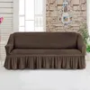 Stoelhoezen L Vorm Bubble Design Sofa voor Woonkamer Set Seat Anti Slip Couch SnowCover Katoenen Stof met Rok Kant 1-4-SEABER