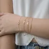 ステンレススチールサイドウェイ初期ブレスレットA-Zレター名ブレスレットバングル26アルファベットレターダイニングレターDainty Bracelets Love Gift 1PCS Q0719