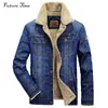 M-6XL hommes veste et manteaux marque vêtements veste en jean mode hommes jeans veste épais chaud hiver outwear mâle cowboy YF055 210927