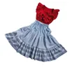 Детские девочки лето макси платье 2020 новых хлопчатобумажных детей платья для девочек детское платье принцессы малыша дети жилет платья рушана, # 5130 G1129