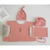 KLV 1SET Baby Mong Wrap Top Count Hat Havband подушка Newborn Photo Photo Props Minal Strance наряды костюм для мальчиков девочек подарок G1023