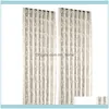 Curtain Deco El Supplies Home Gardencurtain & Drapes 2 Pcs Windows Curtains Vines Leaves Tulle Door Window Blackout Thermal Drape Panel Shee