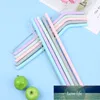 Kitchen Accessory Reusable Silicone Drinking Straws Foldable Flexible Straw with Cleaning Brushes Kids Party Supplies Bar Tools