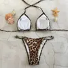 Bikini Swimwear Costume da bagno donna Leopard Set Costume da bagno push up Brasiliano Summer Beach Wear Biquini 210722