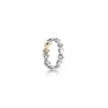 Женские 925 Стерлинговые серебряные обручальные кольца Cubic Zirconia Diamonds для Pandora Crescent Crecance Beared кольцо символ розетки участие дам подарок с коробкой