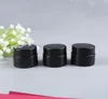 wholesale 1000pcs/lot 5g Black Plastic Jar Eye Cream Bottle Cosmetic Make Up Jars UV-resistant