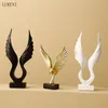 North European and American Style Simple Resin Angel Wings Soft TV Wine Cabinet Decoration Gift 210414