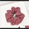 Andere sieraden drop levering 2021 Lichte kleurstreep elastische scrunchies voor vrouwelijke groothandel schattig kawaii baby hoofdband doek haar aessories oy