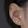 1pcs paslanmaz çelik mini saplama küpeler kalp yıldız ay çapraz kelebek sarmal sarmal kıkırdak tragus lob kulak piercing takı