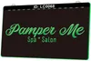 LC0068 Pamper Me Spa Salon Letrero Luminoso Grabado 3D