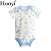 Baby Girls Bodys Vêtements nouveau-nés Combinaisons pour nourrissons à manches courtes 100% coton Bebe One-Pièce Vêtements Floral T-shirts Top 210413
