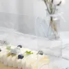 Transparent tårta rullförpackningslåda med handtag miljövänligt klar plastost kakan Bakning Swiss Roll1 1277 V23435731