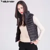 Spring autumn women 90% white duck down vest waistcoat womens soft warm thin Ultra Light jacket female brand coat 210608