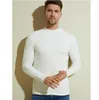 Erkek Tişörtleri Erkek Tişörtleri 2022 Gevşek Yuvarlak Boyun Uzun Kollu T-Shirt Sonbahar ve Kış Plus Kadife Düz Renk De Dipli Gömlek