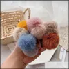 Pônei cauda titular jóias cabelo bonito meninas pompom laços duplos poms banda elástica borracha Aessórios gum corda corda rastreador de cavalo de gota de gota 20