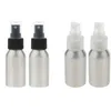 Ögonbryn Verktyg Stencils 40ml Mini aluminiumsprayflaskor; Vatten fin dimma atomizerflaskor (2-pack bunt), silver, resa