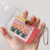 Glitter Transparent Card Case Female Fashion Waterproof PVC Coin Purse Small Fresh Document Protection Cover Unisex Sundries Bag