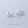 Prosty 925 Sterling Silver Morning Glory Stud Kolczyki dla kobiet Dziewczyna Hipoalergiczna Cute Biżuteria z uszu 210707