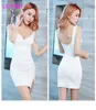 Korean version of the nightclub bar women's sling low-cut Slim fashion bag hip bare chest sexy dress 210416