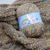 1pc 2pcs Fancy Yarn Baby Bomull Cashmere Garn för hand Stickning Virkat Värnad ulltråd Färgglada Eco-färgade Needlework Y211129