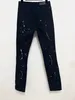 Men Jeans Pantalon de conception de luxe long Skinny Blue Diamond artificiel Détruisez la courtepointe designer de trou de trou en décors