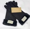 Lettre de marque entière impression de haute qualité gants de style de fourrure pour hommes femmes hiver extérieur épaissir chaud cachemire cinq F9049849